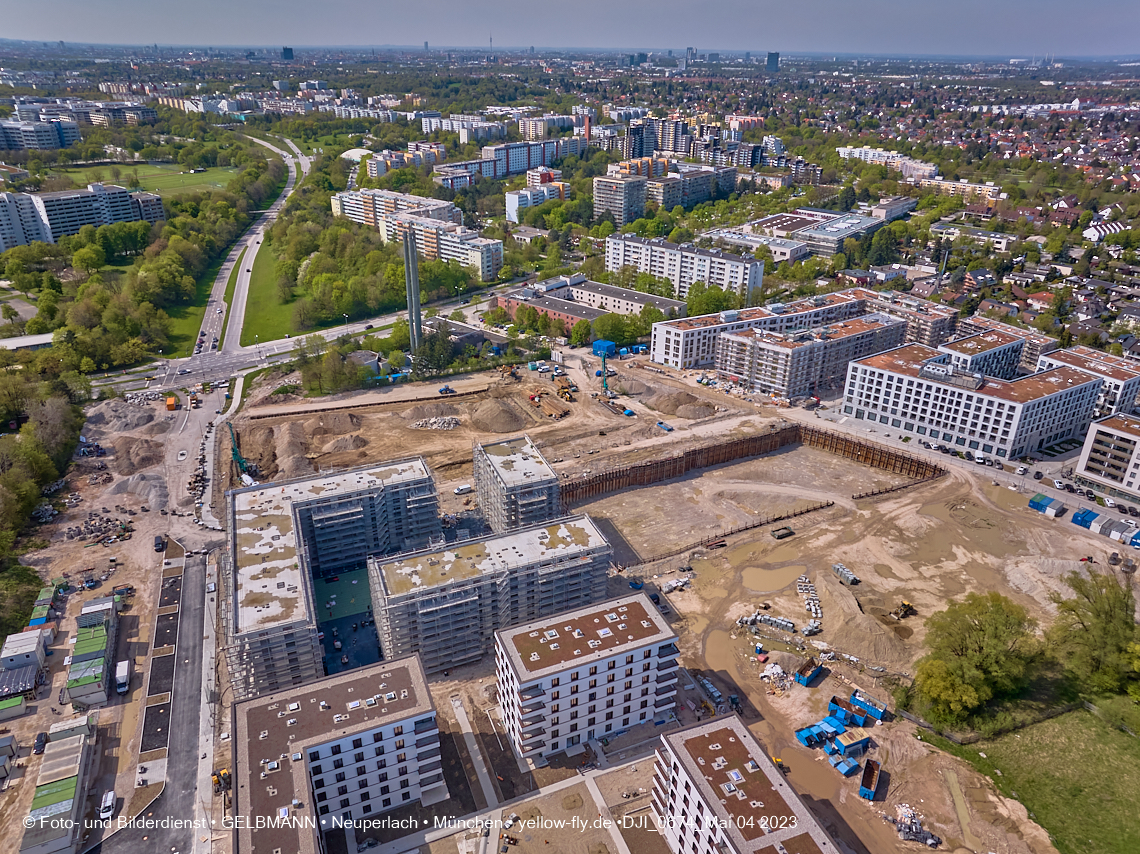 04.05.2023 - Luftbilder vom Alexisqaurtier und Pandion Verde in Neuperlach 04.05.2023 - Luftbilder vom Alexisqaurtier und Pandion Verde in Neuperlach
